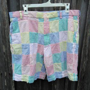 Brooks Brothers madras plaid seersucker shorts 38